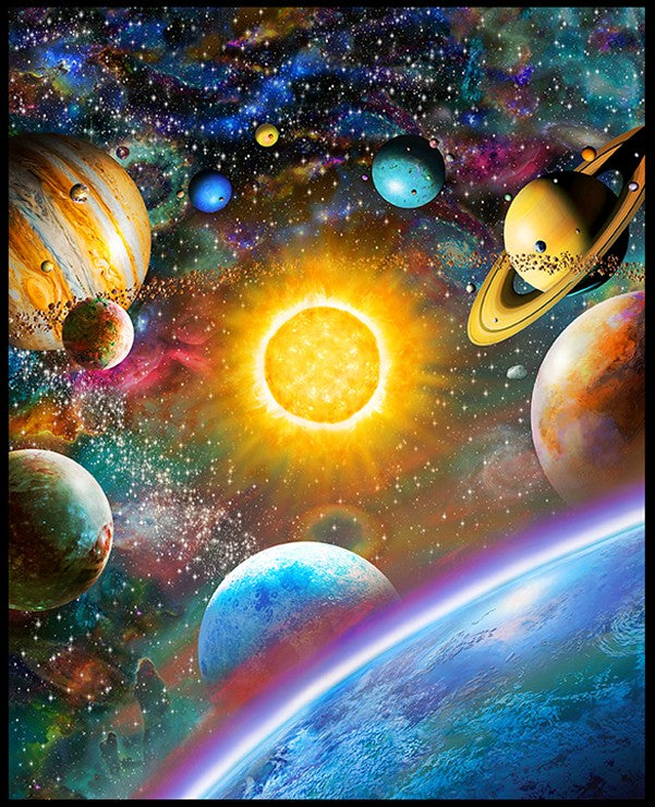 Celestial Planets WIDEBACK PANEL 82"x108"