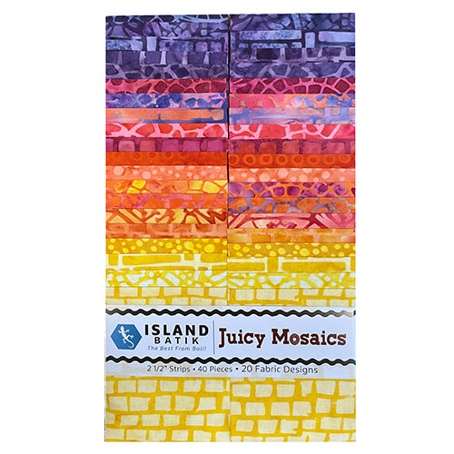 Juicy Mosaics- 42 - 10" Squares Batik