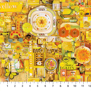 イマン　コラージュ Color Collage Yellow – Quilting Around